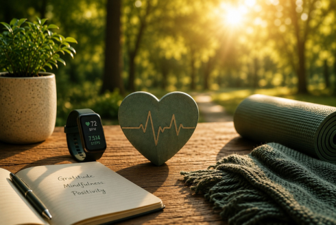 positive practices such as journaling and using smart devices to lower heart disease 
